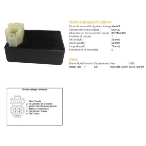 Moduł zapłonu CDI do HONDA CRF 125F '14-'17