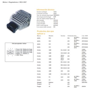 Regulator napięcia do Aprilia RXV/SXS 450, 550, Honda PC800