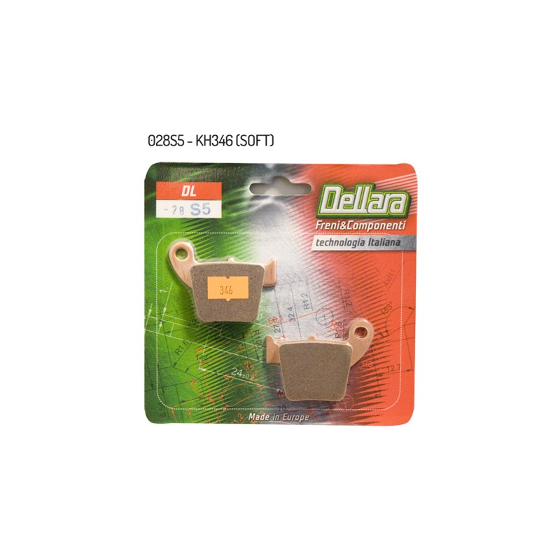 Klocki hamulcowe DELLARA KH346 złote do HONDA CR/CRF 125/250R, 150, 250F/R/X