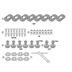Zestaw do zmiany stelaży kufrów bocznych Kappa - KLO5137N, KLO5137MK, KLO5137CAM, KLX5137, KLO3117N, KLO3117MK, KLO3117CAM, KLX3