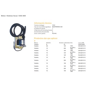 Cewka zapłonowa Yamaha YZ 125 '77-'82; YZ 250 '76-'82 (2X6-82310-10) (565-82310-10)