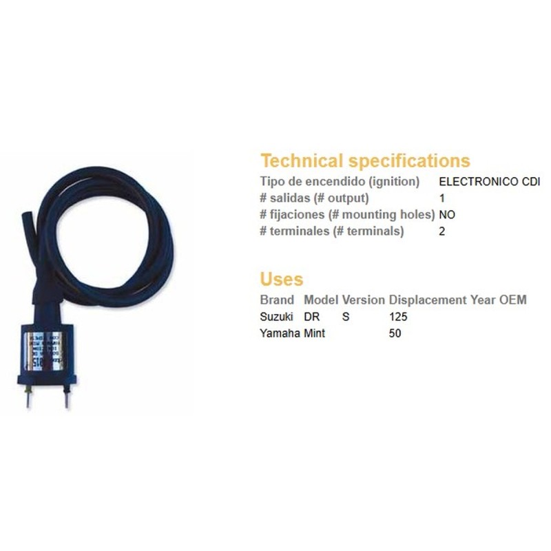 Cewka zapłonowa Suzuki DR 125S (zapłon CDI) - Sklep MotoParts