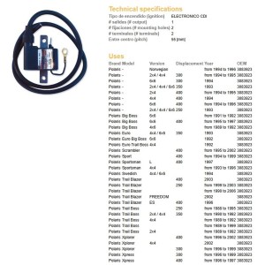 DZE CEWKA ZAPŁONOWA POLARIS 250/300/350/400 (OEM-3083923)