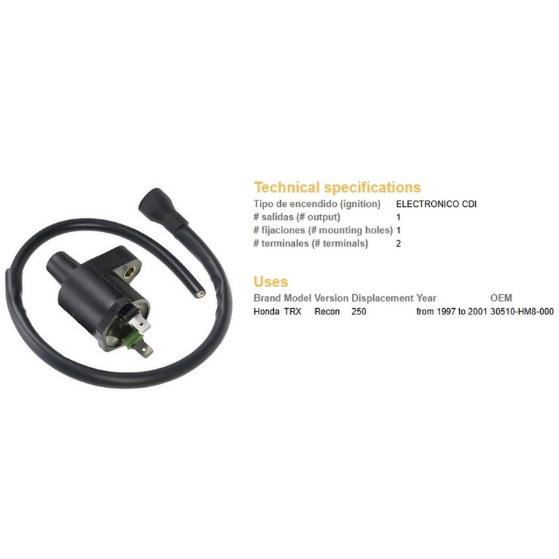 Cewka zapłonowa Honda TRX 250 Recon '97-'01 (30510-HM8-000)