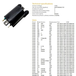 Cewka zapłonowa do motocykli Honda i Kawasaki - sklep online