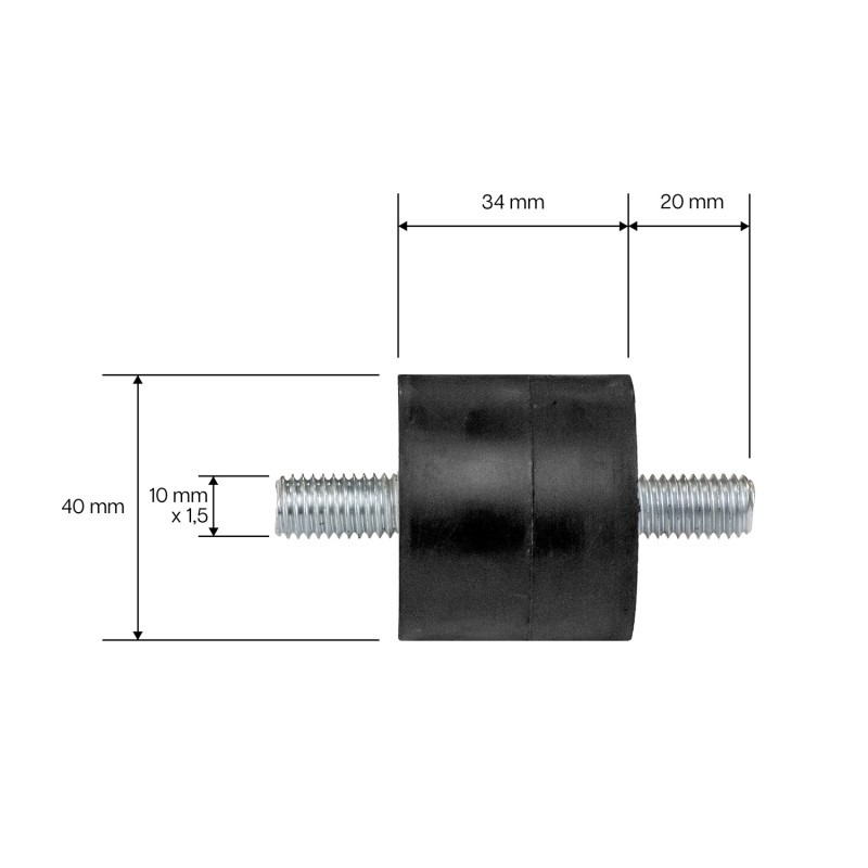 Silentblock Ariete 40x34x20 M10 - najlepsza jakość i trwałość