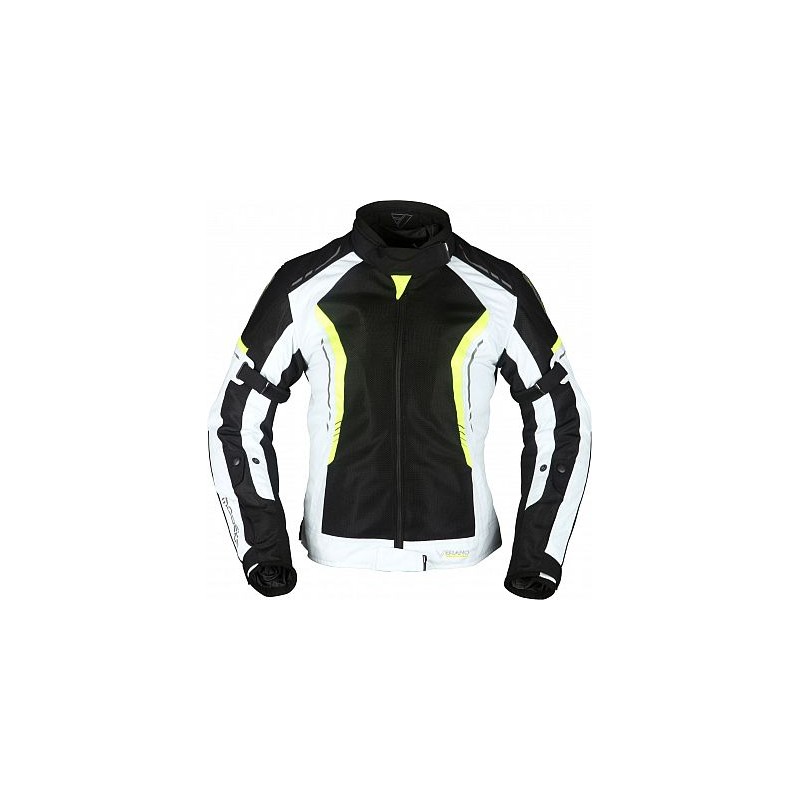 Kurtka damska Modeka Khao Air w kolorze czarno-popielato-neonowym, rozmiar 38