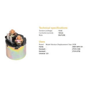 Uniwersalny przekaźnik rozrusznika 150A - DZE