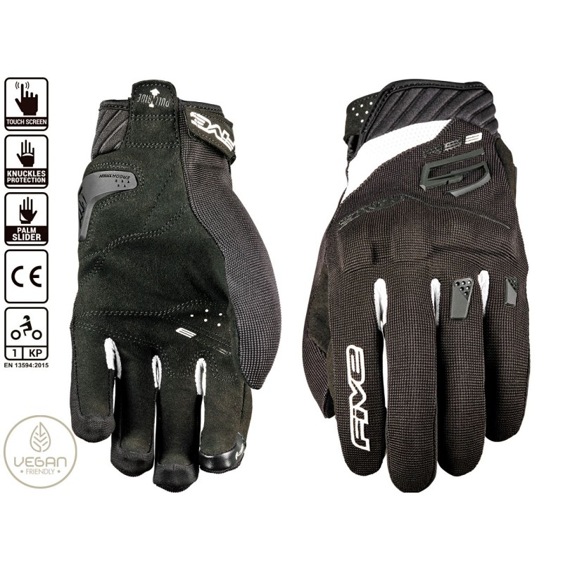 Rękawice tekstylne damskie FIVE GLOVES RS3 EVO WOMAN czarne rozmiar 6