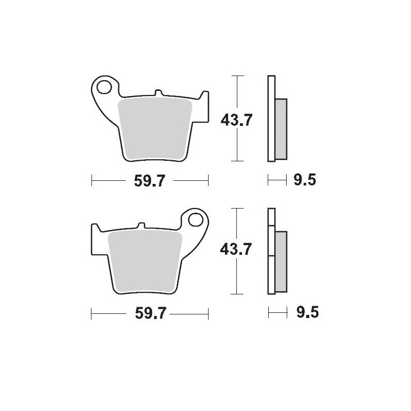 Klocki hamulcowe MOTO-MASTER KH346 SINTER METAL - CR 125-250, CRF 450