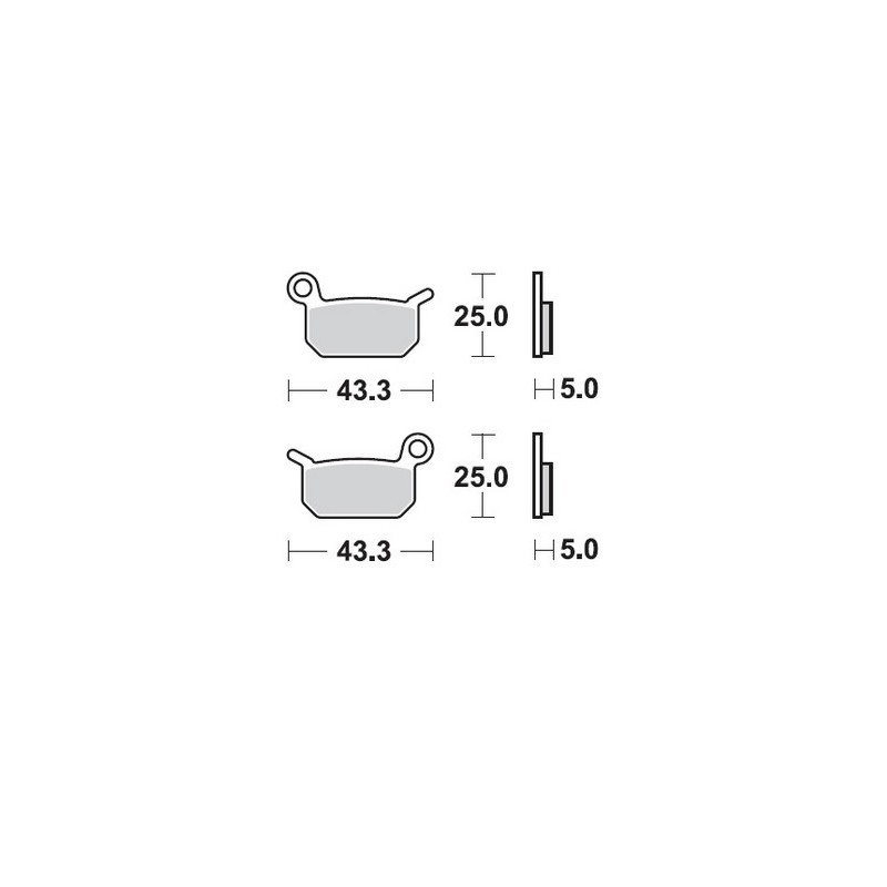Klocki hamulcowe MOTO-MASTER KH325 Sinter Metal OEM: 11 - KTM SXE -5 Electric 19-, SX 50 09-, SX 65 04-08