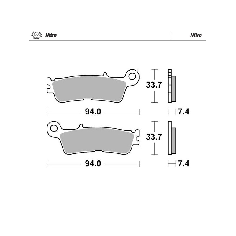 MOTO-MASTER KLOCKI HAMULCOWE SINTER METAL ENDURO: 21 (NITRO) PRZÓD / PRZEDNIE KH755 FANTIC XX 125, XEF/XXF 250/450, XEX 250 \'22