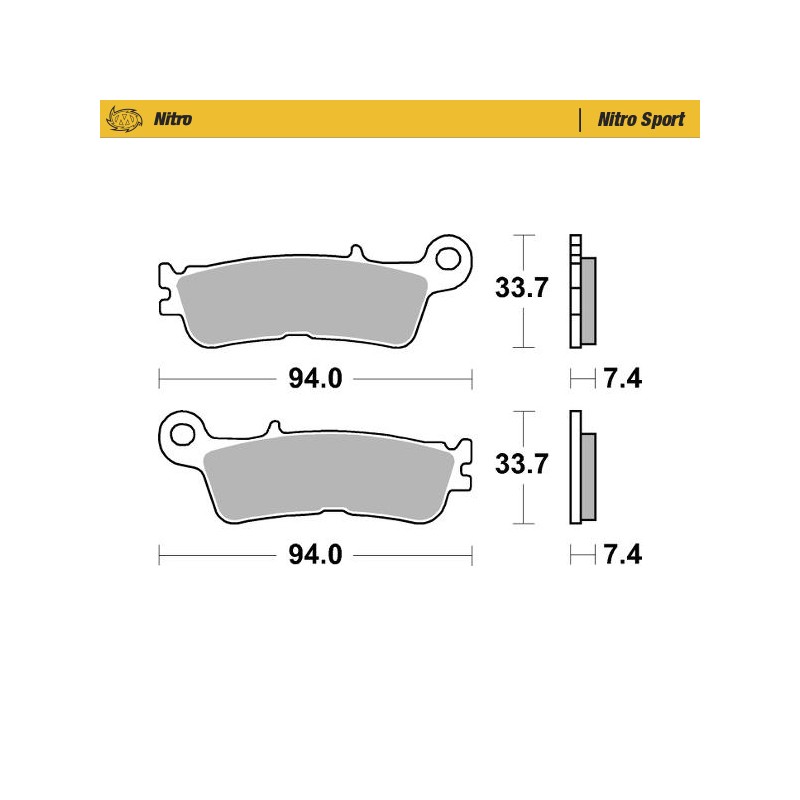 Klocki hamulcowe MOTO-MASTER Racing Sinter Metal Soft KH755 Fantic XX 125