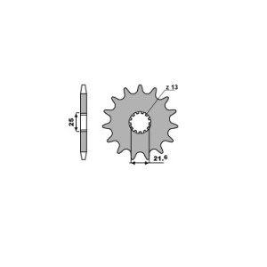 Zębatka przednia 17 zębów do Suzuki DL 650, GSF 650 Bandit, SV 650 (+2) - MTX Parts
