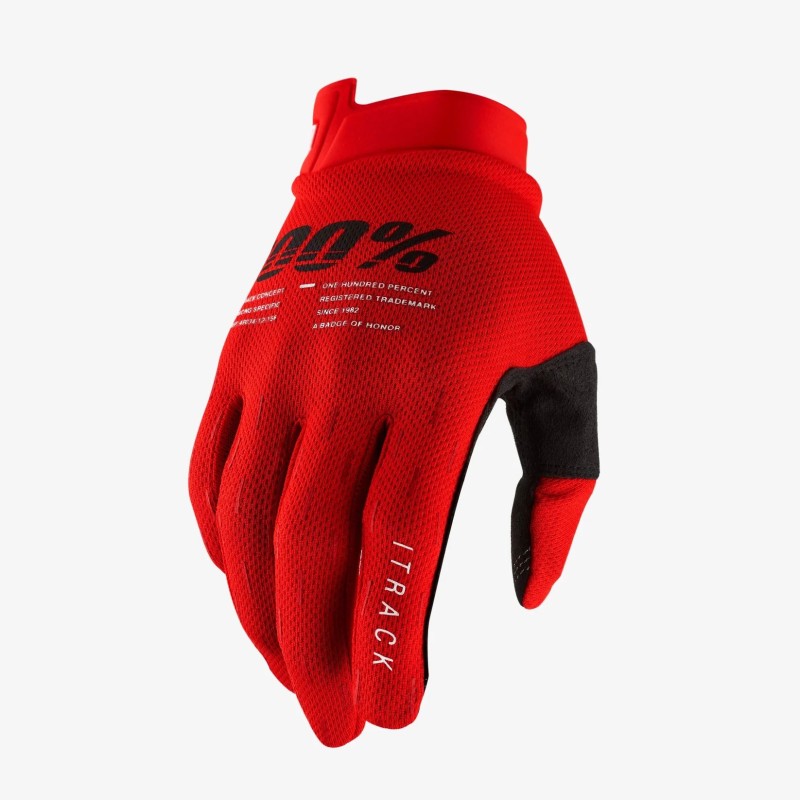 100 Procent Rękawice Cross/Enduro iTrack Gloves Red Kolor Czerwony Rozmiar 2XL
