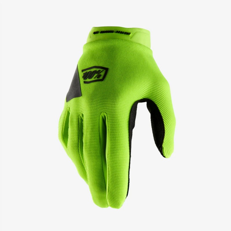 100 procent Ridecamp gloves fluro yellow - Rękawice offroad