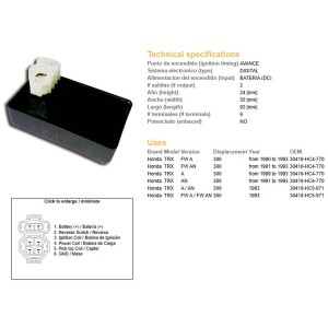 Moduł zapłonu CDI Honda TRX 300 '89-'93 (30410-HC4-770;30410-HC5-971)