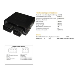 Moduł zapłonu CDI Honda TRX 450R '04-'05 OEM-304110-HP1-003