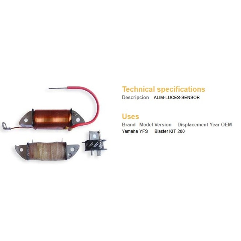 DZE CEWKA WZBUDZENIA + IMPULSATOR YAMAHA YFS 200 BLASTER - sklep motoryzacyjny