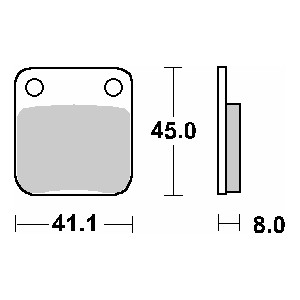 Klocki hamulcowe SBS KH54 Street Ceramic - do Daelim, Honda, Peugeot