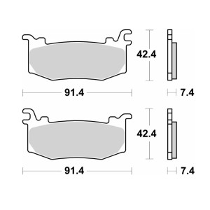 SBS KLOCKI HAMULCOWE KH STREET PERFORMANCE (EXCEL) SINTER KOLOR ZŁOTY PRZÓD APRILIA RSV4 FACTORY '25-, DUCATI PANIGALE V4/V4S