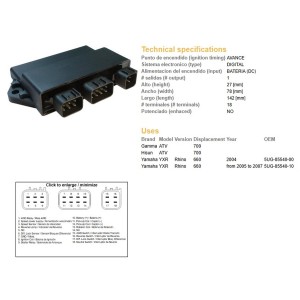 Moduł zapłonu CDI Yamaha YXR 660 Rhino '04-'07 (5UG-85540-00)