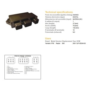 Moduł zapłonu CDI Yamaha YFM 660 Raptor '01 (OEM-5LP-85540-00)