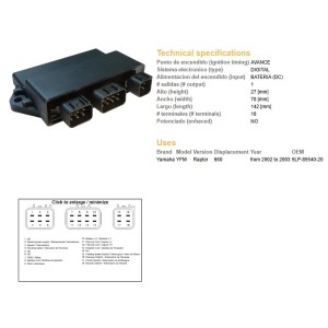 Moduł zapłonu CDI Yamaha YFM 660 Raptor '02-'03