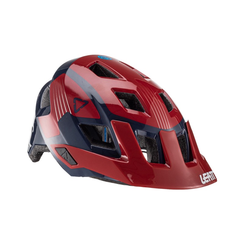 Kask rowerowy dziecięcy Leatt MTB AllMtn 1.0 Junior V22 - czerwony/granatowy rozmiar XS