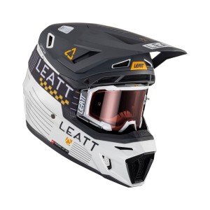 Kask Leatt Moto 8.5 V23 + Gogle Velocity 5.5 GRATIS - Kolor Grafitowy/Biały - Rozmiar L