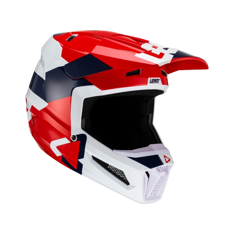 Kask Leatt Moto 2.5 V23 Royal Granatowy/Czerwony/Biały Rozmiar M