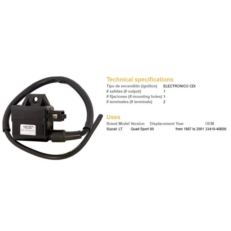Cewka zapłonowa Suzuki LT 80 Quad Sport '87-'01 (33410-40B00)