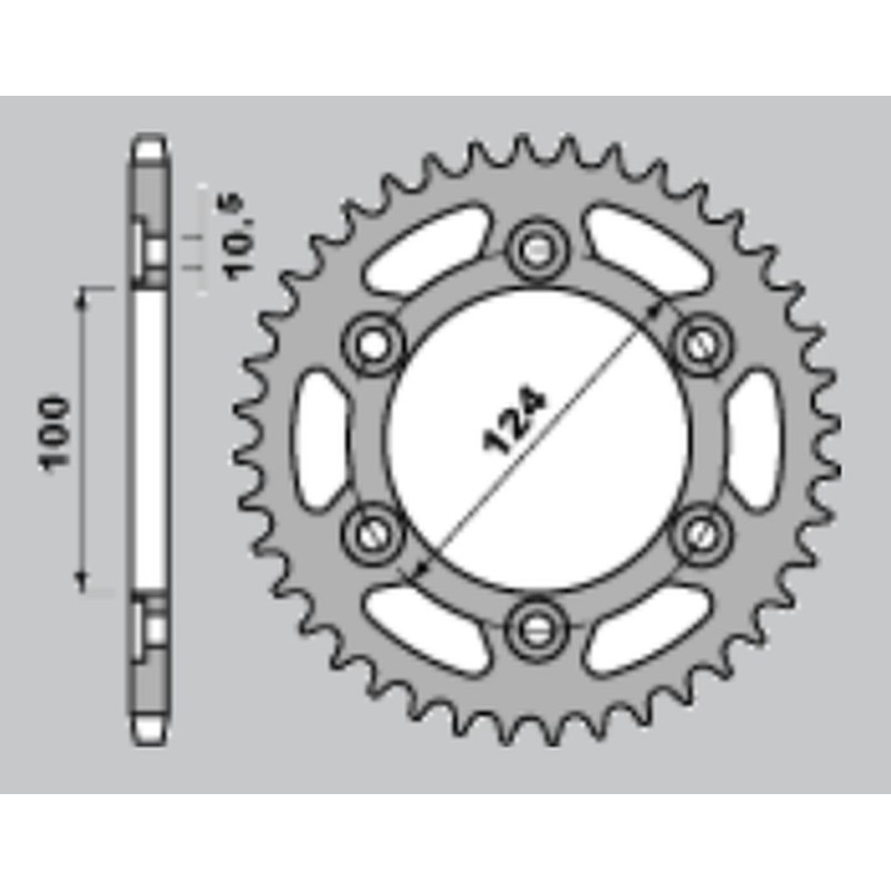 JR WYPRZEDAŻ ZĘBATKA TYLNA 1027 40 DUCATI 750 SS '99-'02, 900SS '98-'02, MONSTER 750/900