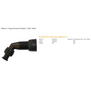 Fajka na świecę ebonitowa, kąt 120 stopni, gwint (chińskie skutery) uniwersalna