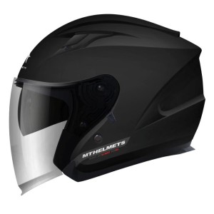 MT WYPRZEDAŻ KASK OTWARTY JET Z BLENDĄ AVENUE SOLID MATT BLACK CZARNY MAT ROZMIAR XS