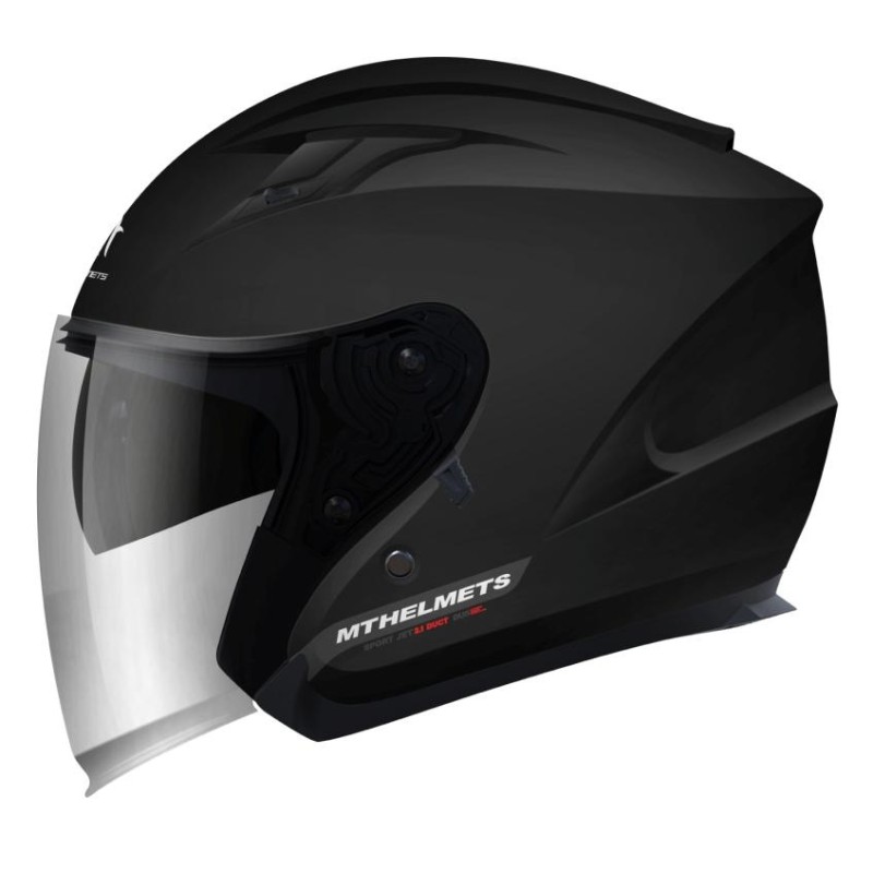 MT WYPRZEDAŻ KASK OTWARTY JET Z BLENDĄ AVENUE SOLID MATT BLACK CZARNY MAT ROZMIAR XS
