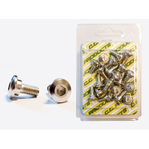CC Śruby Tarczy Hamulcowej Przód Kawasaki KX/KXF (20szt.) M6, Płaskie- Imbus, 10,9HRC (1083-16) (CC Products)