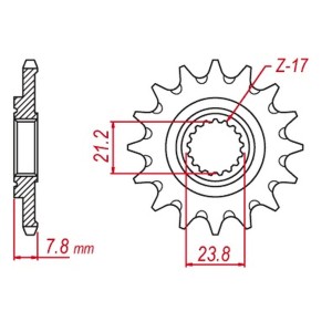 Zębatka przednia Honda CRF 250R '18-'23 MTX Parts JTF1344.13SC