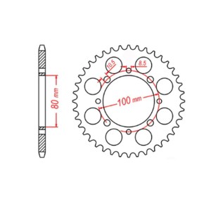 Zębatka tylna do Suzuki GZ 250 Marauder i GN 250 - MTX PARTS (JTR819/2.41)