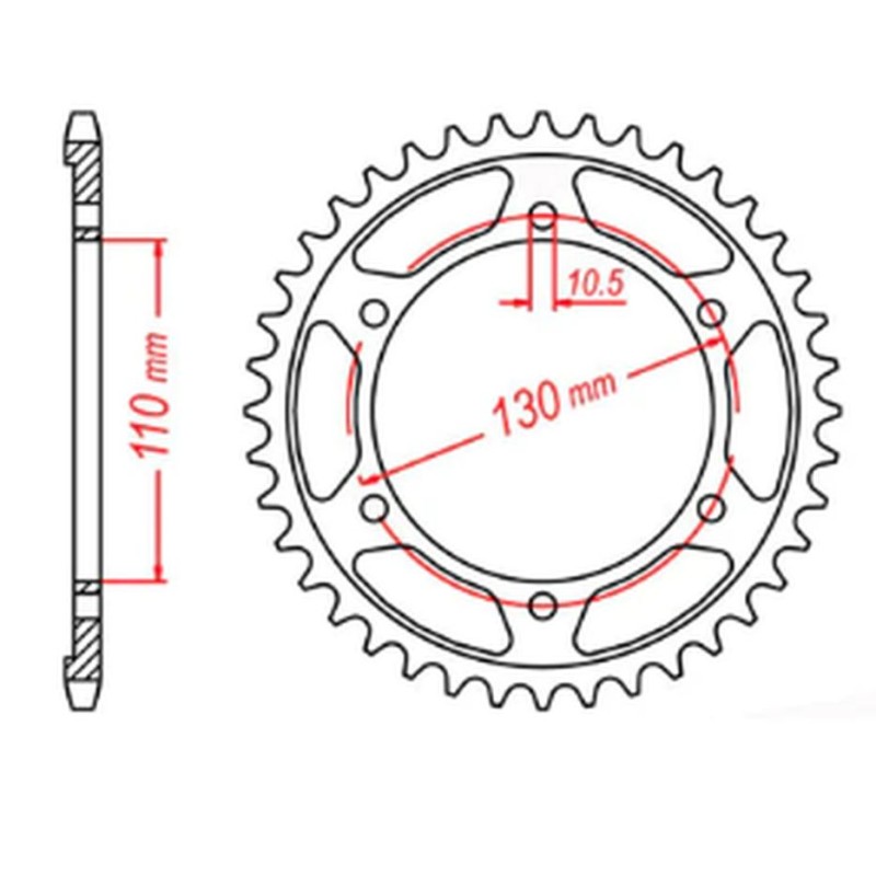 MTX PARTS ZĘBATKA TYLNA 241 39 YAMAHA XJR 1300 '04-'06, MT-01 '05-'11 (JTR479.39)