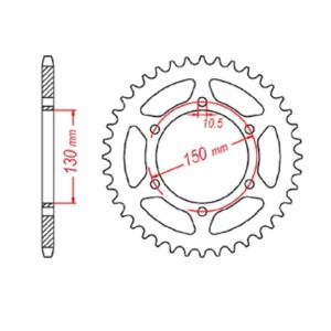 Zębatka tylna MTX PARTS 236 46 Honda NX 650 Yamaha XJ 6 (JTR305.46)