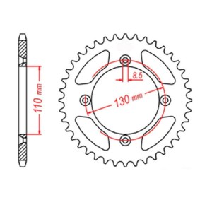 MTX PARTS ZĘBATKA TYLNA 4306 49 HONDA CR 80/85 '85-'07 (JTR215.49)