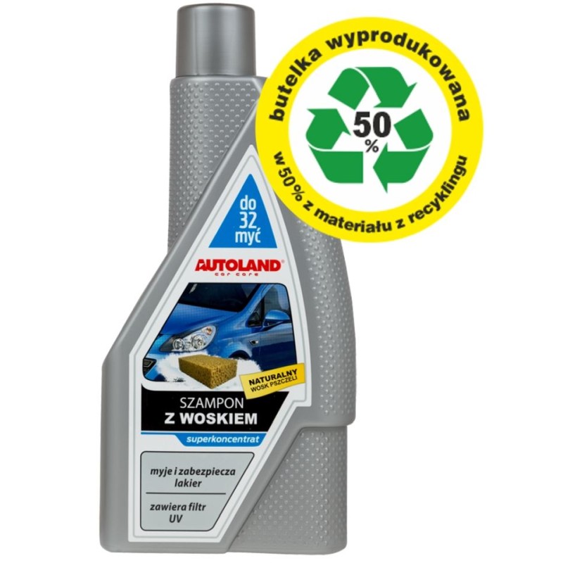 Szampon z woskiem Autoland 0,95L - skuteczne mycie i ochrona lakieru
