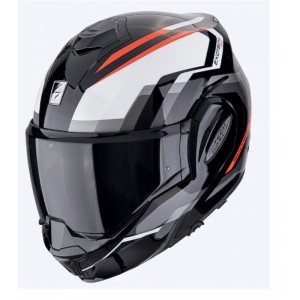 SCORPION KASK SZCZĘKOWY (SZCZĘKA DO TYŁU) EXO-TECH FURIO BLACK/RED KOLOR CZARNY/CZERWONY ROZMIAR XL