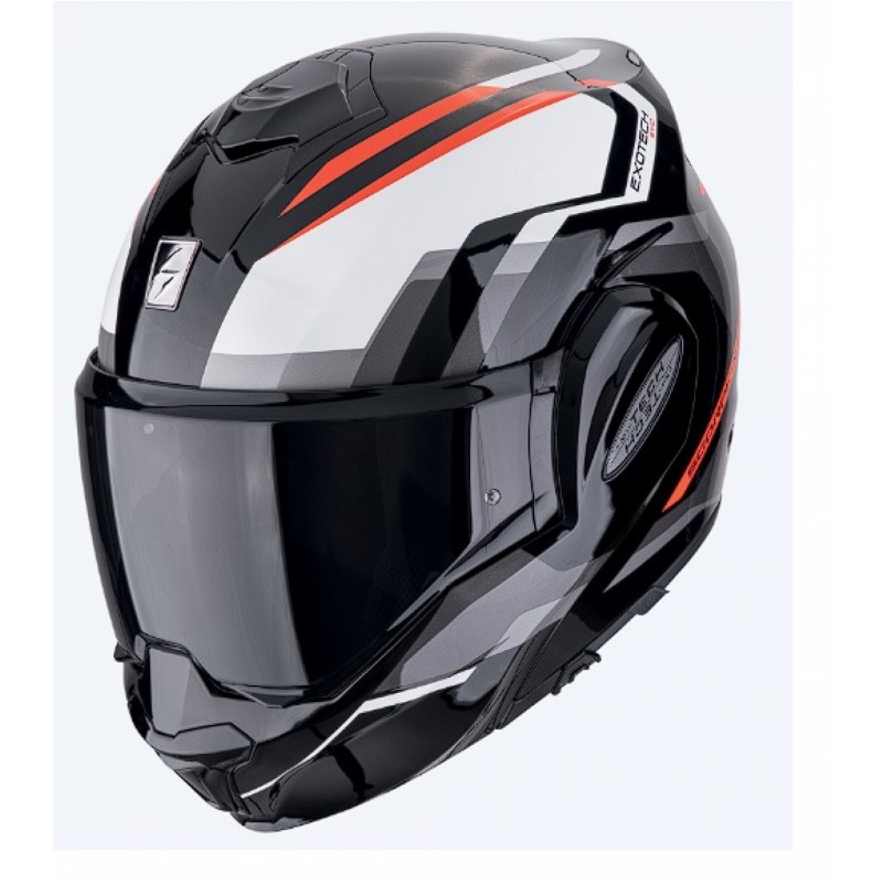 SCORPION KASK SZCZĘKOWY (SZCZĘKA DO TYŁU) EXO-TECH FURIO BLACK/RED KOLOR CZARNY/CZERWONY ROZMIAR XL