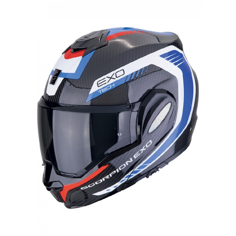 Kask szczękowy Scorpion Exo-Tech Carbon Cosy Black/Blue/Red XL