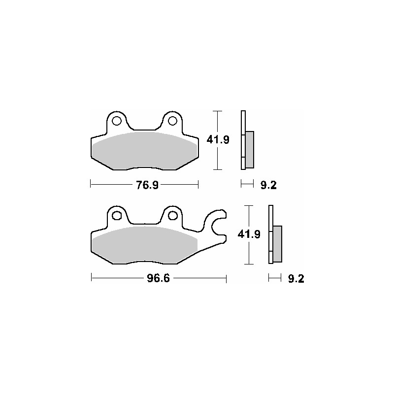 Klocki hamulcowe SBS KH197 Maxi Sinter do Honda NS-1, NSR 80R, Daelim SV 125, Keeway Partne