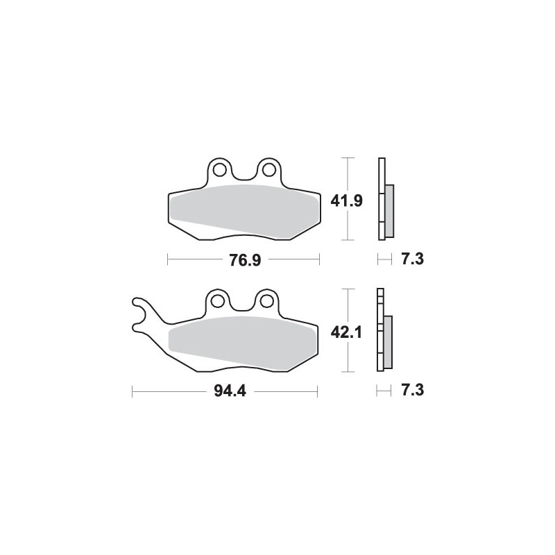 Klocki hamulcowe ceramiczne SBS KH194 do Yamaha DT50 Piaggio Vespa Aprilia RX 90 120HF