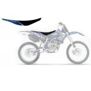 Pokrowiec / poszycie na siedzenie Yamaha YZ 250F '10-'13 Tribal Skull 2 kolor czarny niebieski