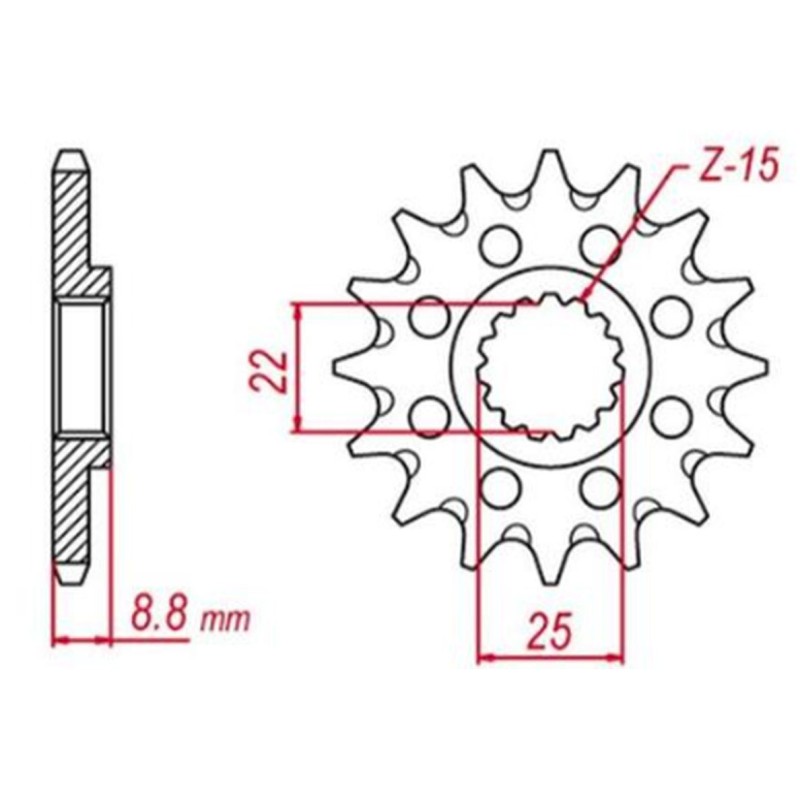 GROSSKOPF PROMOCJA ZĘBATKA PRZEDNIA 1248 13 (124813) BETA KTM HUSQVARNA HUSABERG GAS